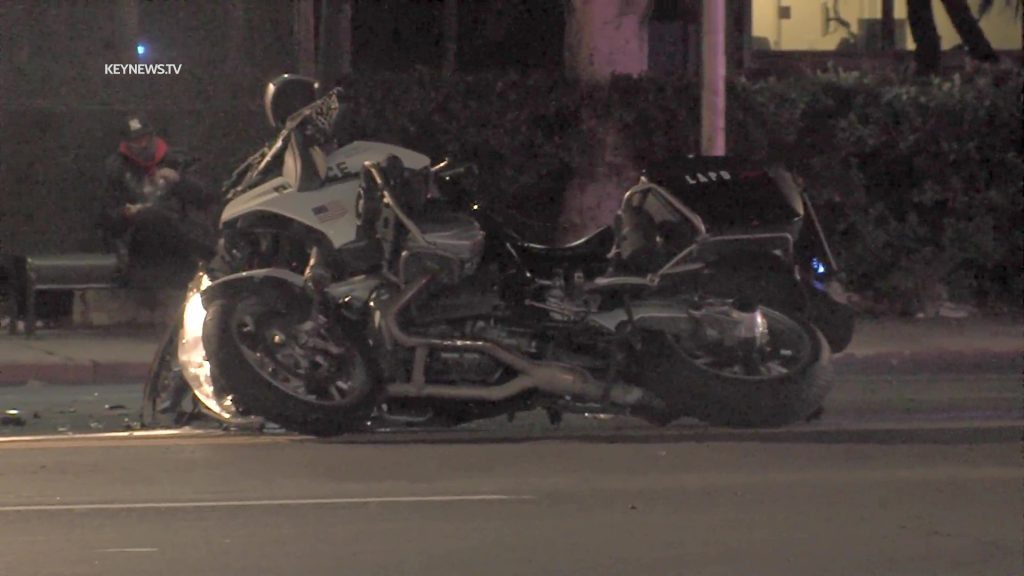 LAPD Motorcycle Officer Struck In Hit-and-Run Traffic Collision ...