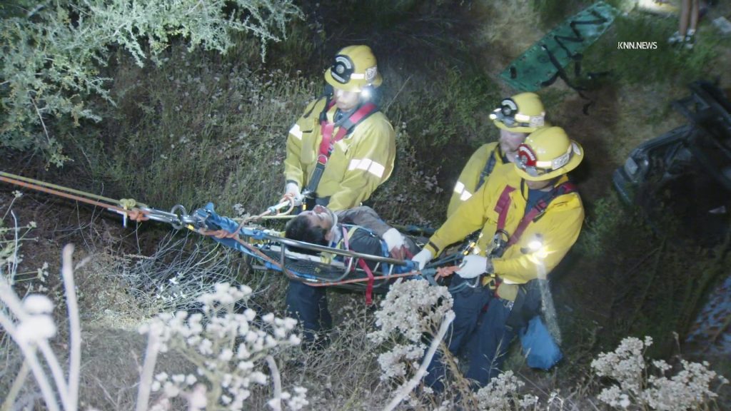 1 Patient Airlifted After Crashing Into Steep Canyon Terrain in Angeles ...